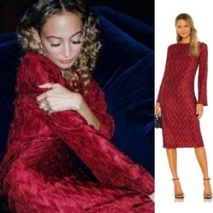 NWT Revolve x House of Harlow 1960 Nona 70s Style Midi Dress Cherry Red